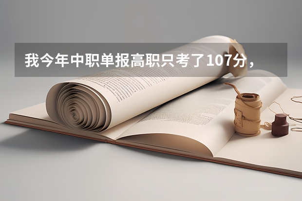 我今年中职单报高职只考了107分，请问一些可以填哪个学校呢？安顺和贵阳护理职业技术学院能行吗？谢谢各位