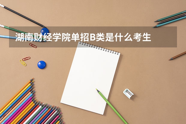 湖南财经学院单招B类是什么考生