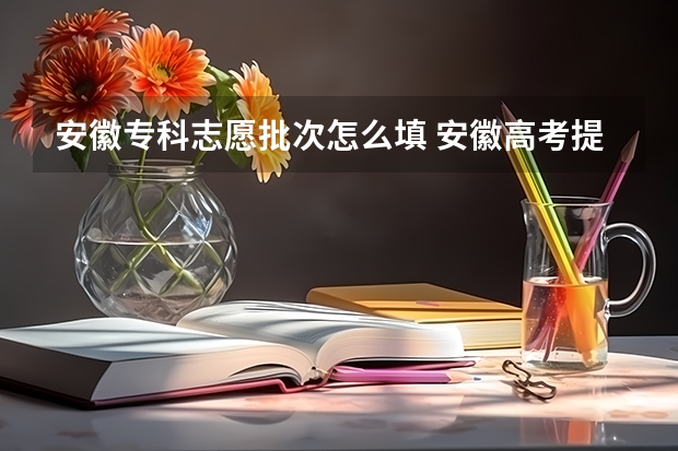 安徽专科志愿批次怎么填 安徽高考提前批次志愿可以报几个学校