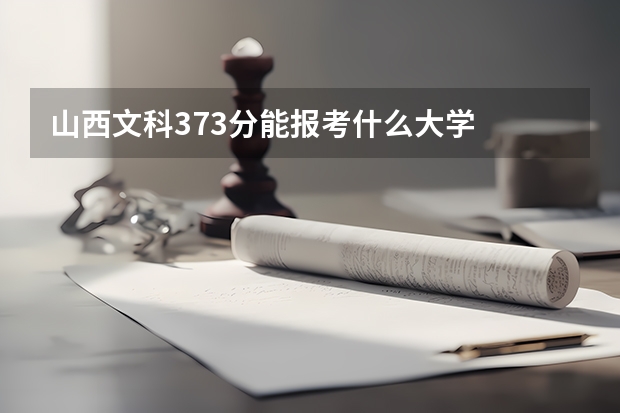 山西文科373分能报考什么大学